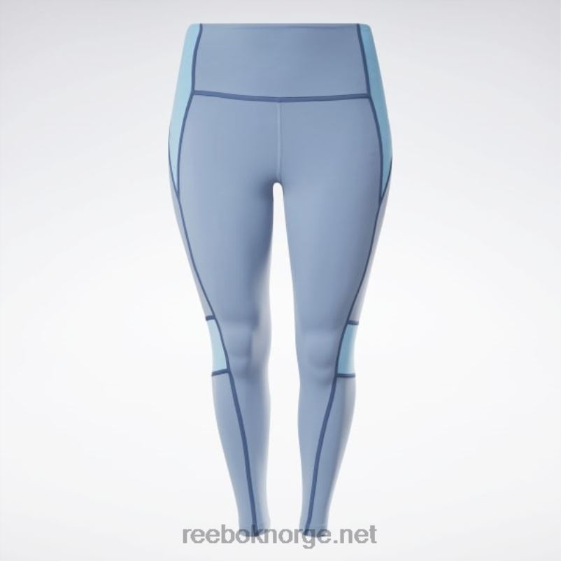 kvinner blå skifer 2X42N872 Reebok lux fargeblokk-tights med høy midje (plus size) - Bilde 6
