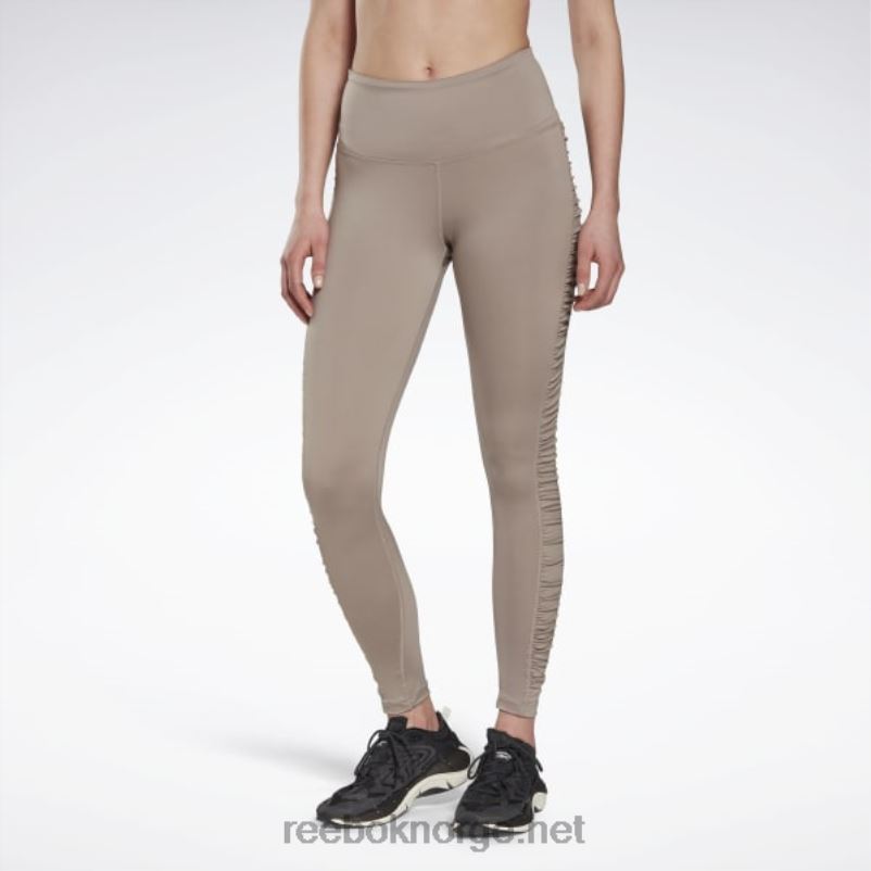 kvinner buldre grå 2X42N892 Reebok dristige rynkete tights med høy midje - Bilde 1