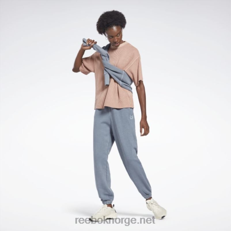 kvinner canyon koraller 2X42N666 Reebok les mills natural dye vaffel t-skjorte - Bilde 2