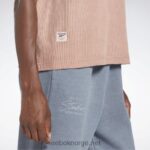 kvinner canyon koraller 2X42N666 Reebok les mills natural dye vaffel t-skjorte - Bilde 4