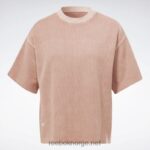 kvinner canyon koraller 2X42N666 Reebok les mills natural dye vaffel t-skjorte - Bilde 5