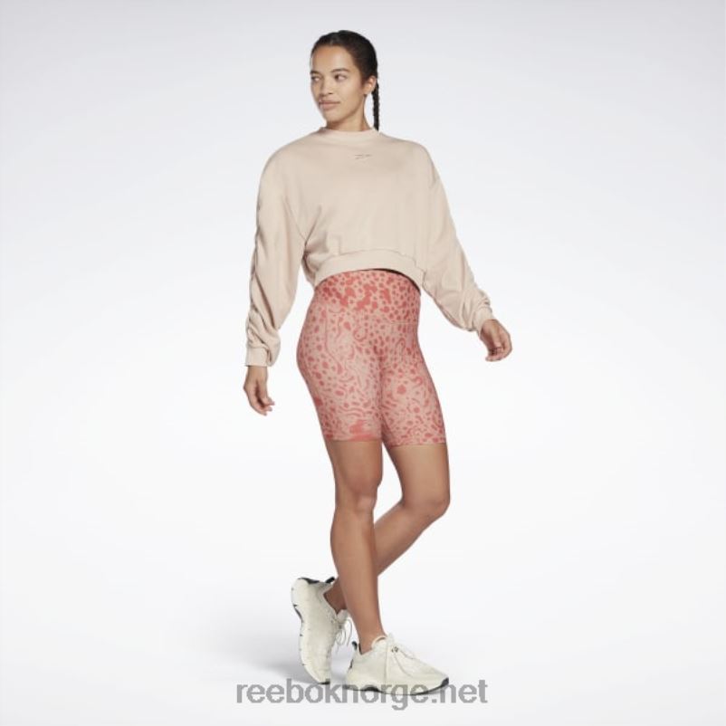 kvinner canyon koraller 2X42N736 Reebok lux modige, moderne shorts med høy midje med safariprint - Bilde 2