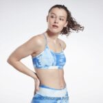 kvinner domstol blå 2X42N999 Reebok tynn sports-bh