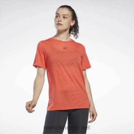 kvinner dynamisk rød 2X42N865 Reebok utbrent t-skjorte