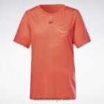 kvinner dynamisk rød 2X42N865 Reebok utbrent t-skjorte - Bilde 6