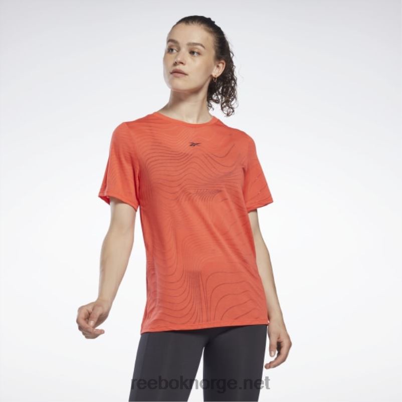 kvinner_dynamisk_rod_2x42n865_reebok_utbrent_t_skjorte.jpg kvinner dynamisk rød 2X42N865 Reebok utbrent t-skjorte - Bilde 1