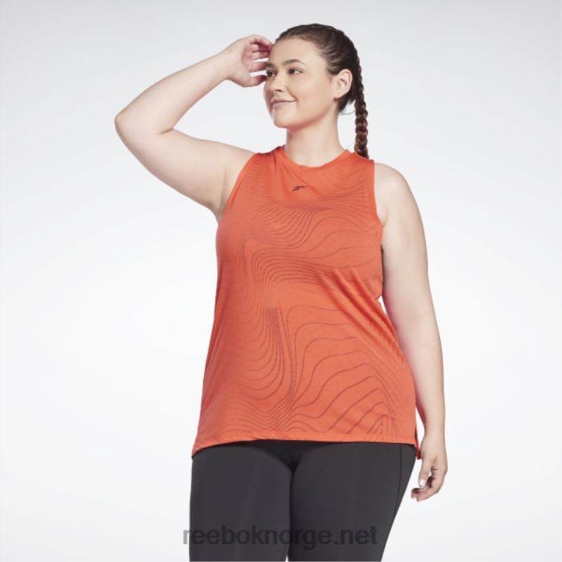 kvinner_dynamisk_rod_2x42n912_reebok_utbrent_tank_topp_plus_size.jpg kvinner dynamisk rød 2X42N912 Reebok utbrent tank topp (plus size) - Bilde 1