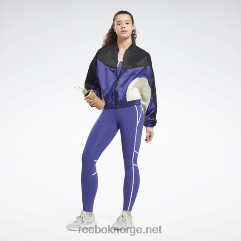 kvinner fet lilla 2X42N430 Reebok lux fargeblokk-tights med høy midje - Bilde 3