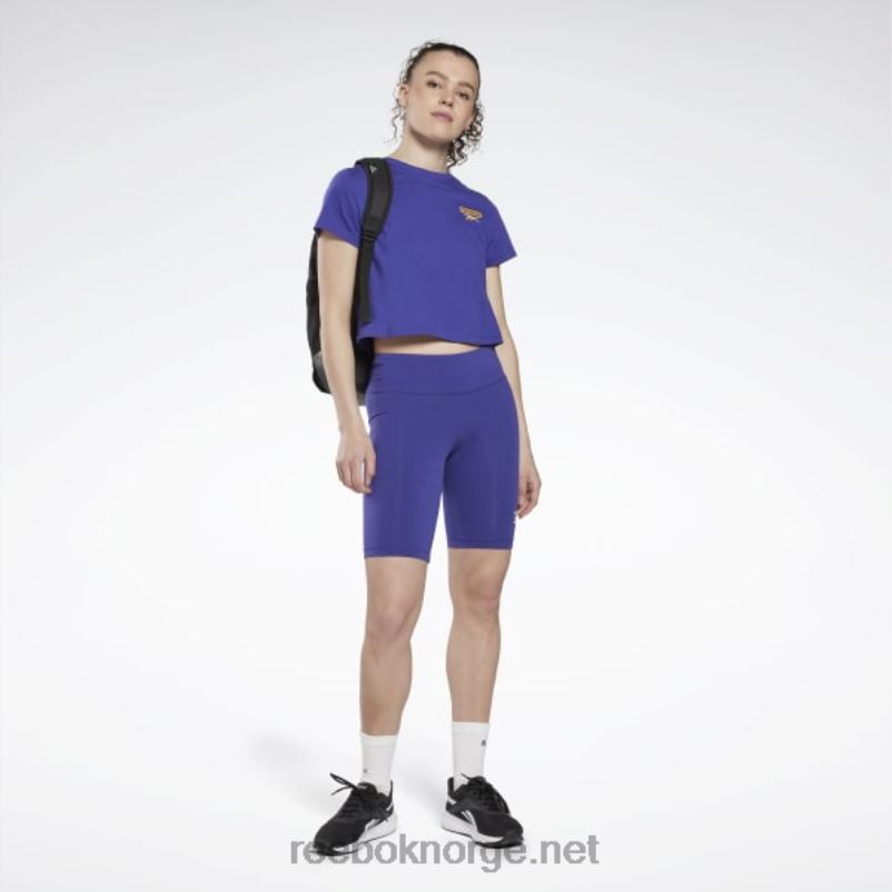 kvinner fet lilla 2X42N555 Reebok grafisk t-skjorte med nødvendig opplæring - Bilde 2
