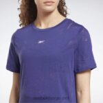 kvinner fet lilla 2X42N801 Reebok utbrent t-skjorte - Bilde 4