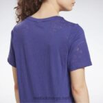 kvinner fet lilla 2X42N801 Reebok utbrent t-skjorte - Bilde 5