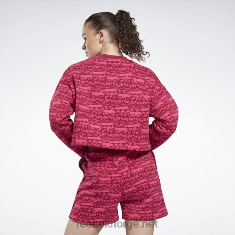 kvinner forfølge rosa 2X42N990 Reebok myt trykt langermet cover-up - Bilde 3