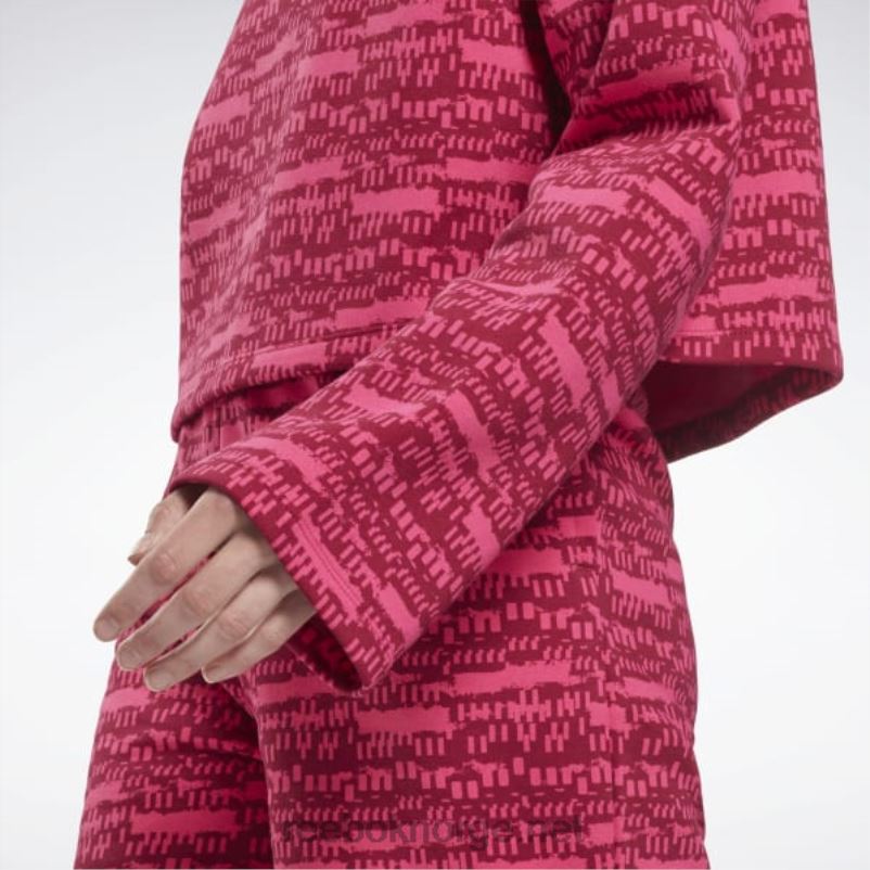 kvinner forfølge rosa 2X42N990 Reebok myt trykt langermet cover-up - Bilde 5