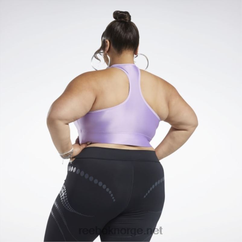 kvinner forvirret lilla 2X42N461 Reebok cardi b en-skulder crop tank topp (plus size) - Bilde 2