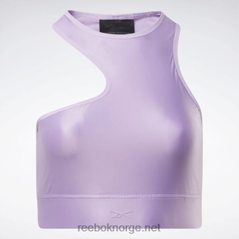 kvinner forvirret lilla 2X42N461 Reebok cardi b en-skulder crop tank topp (plus size) - Bilde 9
