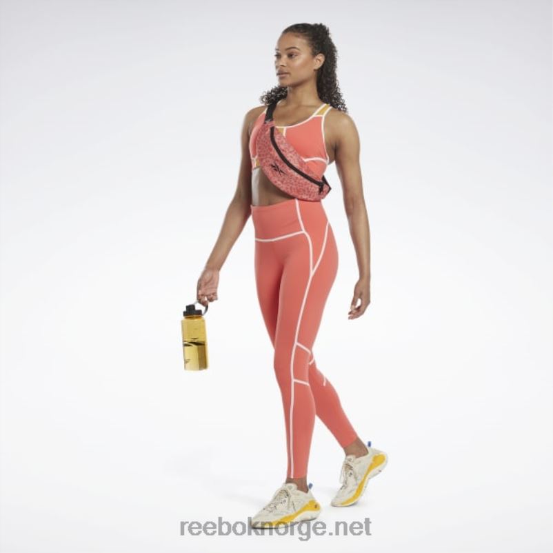 kvinner halvoransje bluss 2X42N347 Reebok lux fargeblokk-tights med høy midje - Bilde 3