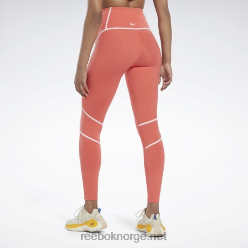 kvinner halvoransje bluss 2X42N347 Reebok lux fargeblokk-tights med høy midje - Bilde 4