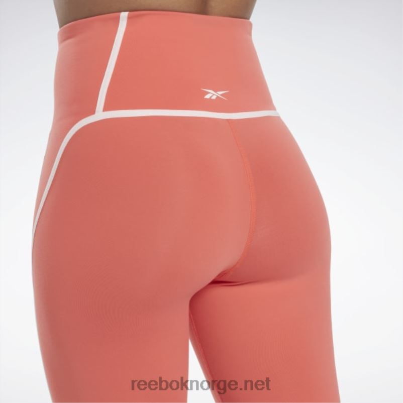 kvinner halvoransje bluss 2X42N347 Reebok lux fargeblokk-tights med høy midje - Bilde 5