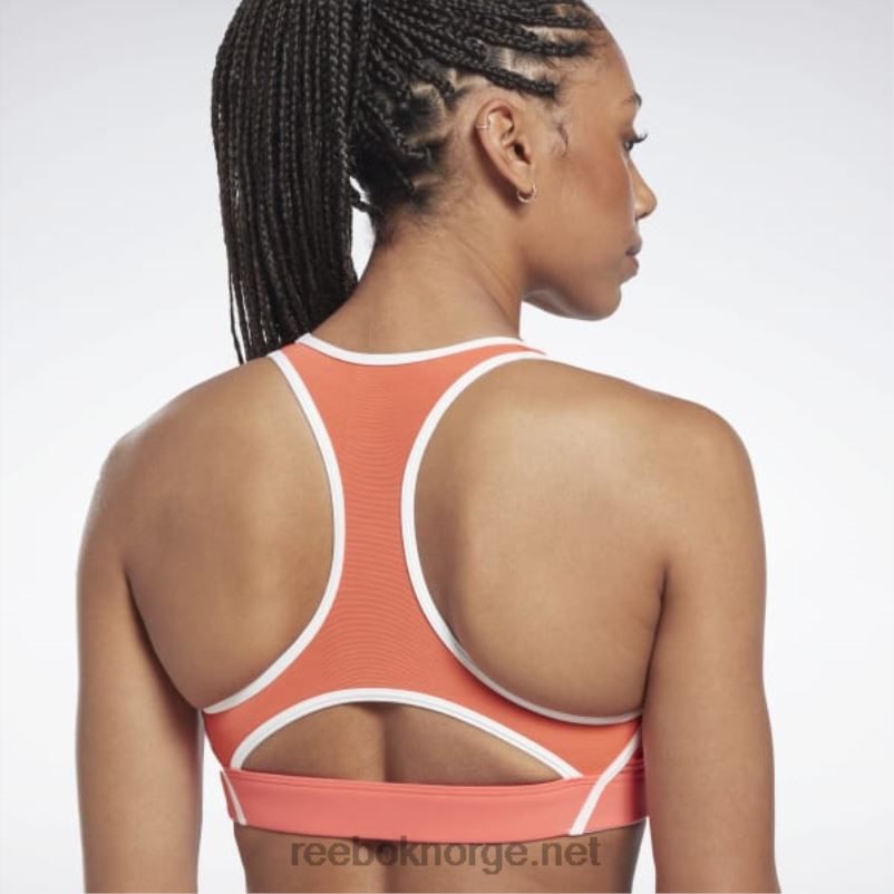 kvinner halvoransje bluss 2X42N416 Reebok lux racer vattert fargeblokkert BH - Bilde 6