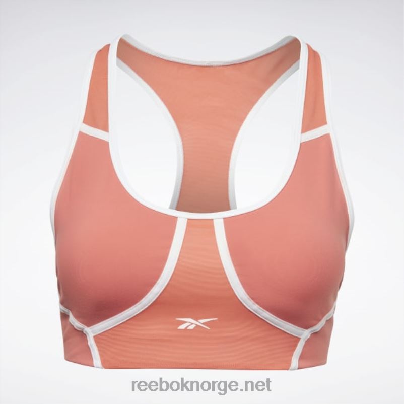 kvinner halvoransje bluss 2X42N416 Reebok lux racer vattert fargeblokkert BH - Bilde 8