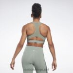 kvinner harmoni grønn 2X42N658 Reebok lux racer vattert colorblock bh - Bilde 3