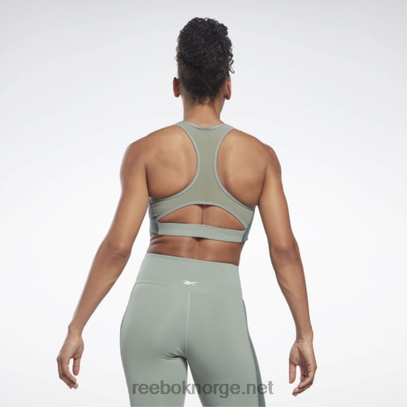 kvinner harmoni grønn 2X42N658 Reebok lux racer vattert colorblock bh - Bilde 3