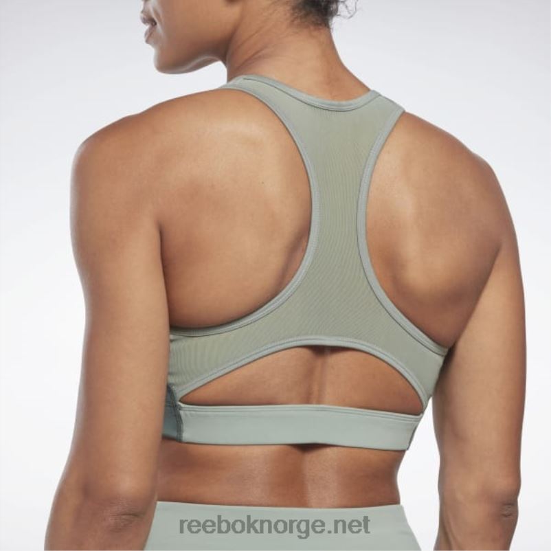kvinner harmoni grønn 2X42N658 Reebok lux racer vattert colorblock bh - Bilde 5