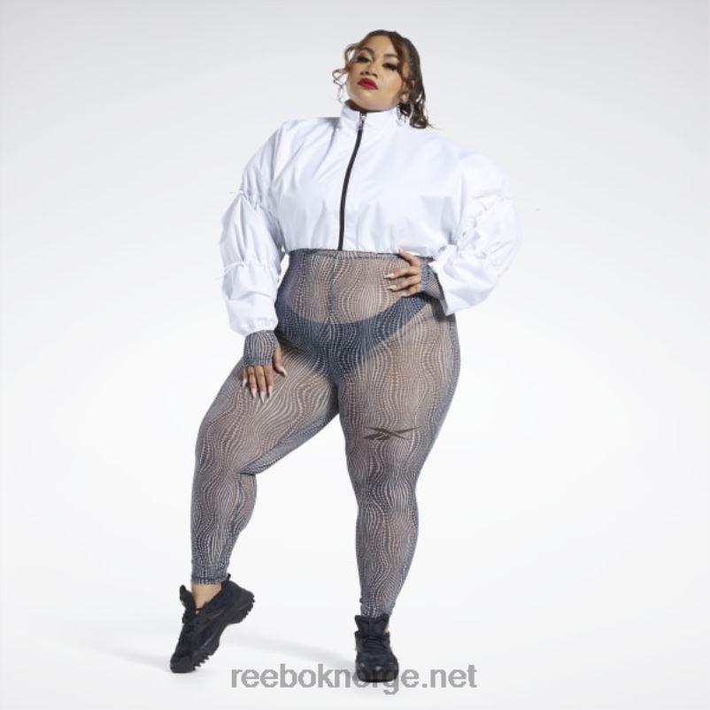 kvinner hvit 2X42N335 Reebok cardi b vevd crop-jakke (plus size) - Bilde 3