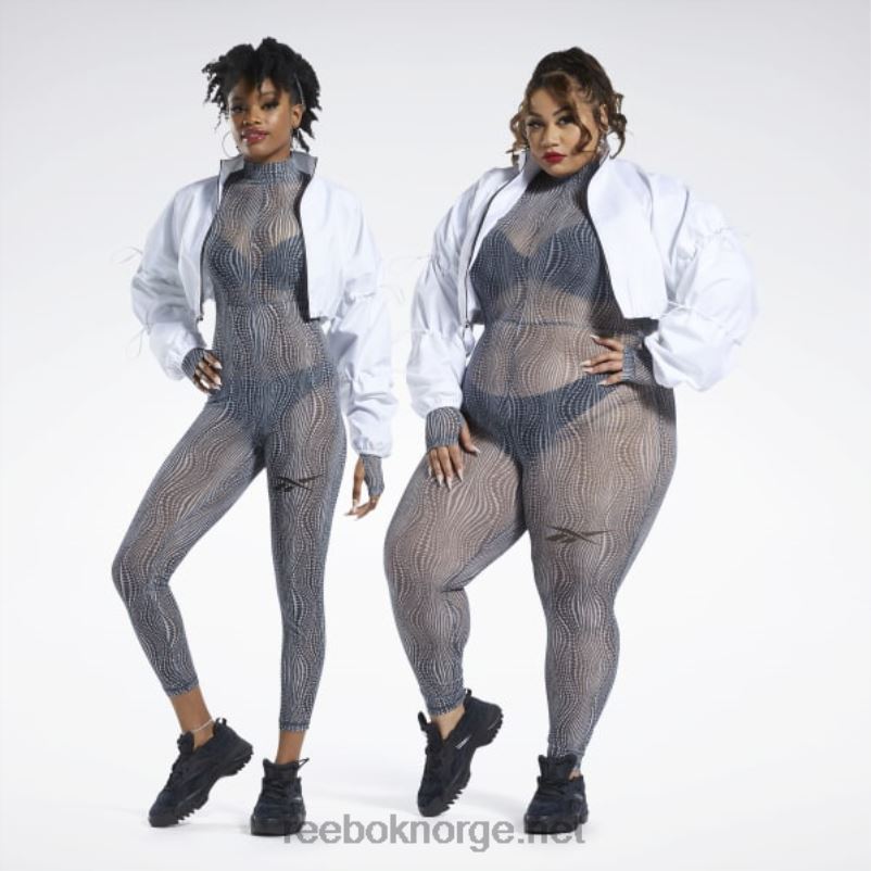 kvinner hvit 2X42N335 Reebok cardi b vevd crop-jakke (plus size) - Bilde 4