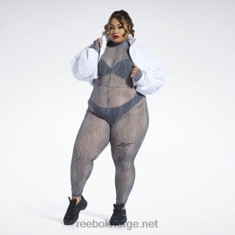 kvinner hvit 2X42N335 Reebok cardi b vevd crop-jakke (plus size) - Bilde 8