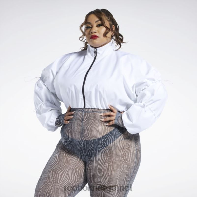 kvinner_hvit_2x42n335_reebok_cardi_b_vevd_crop_jakke_plus_size.jpg kvinner hvit 2X42N335 Reebok cardi b vevd crop-jakke (plus size) - Bilde 1