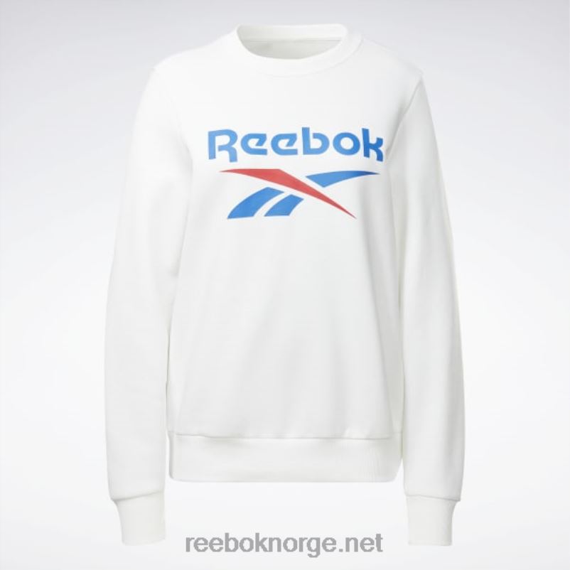 kvinner hvit 2X42N597 Reebok identitet stor logo fleece crew sweatshirt - Bilde 6