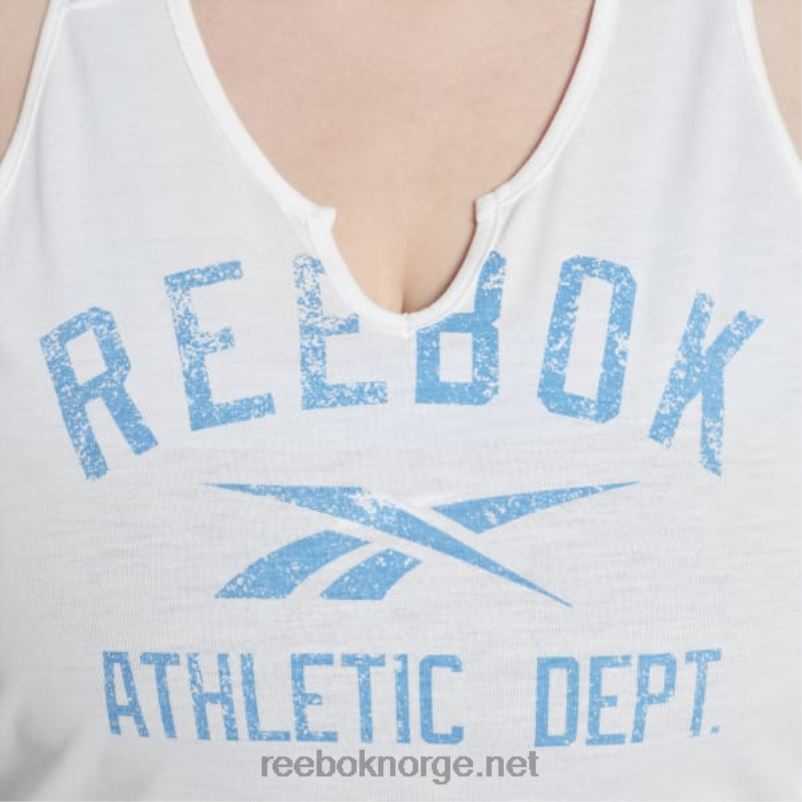 kvinner hvit 2X42N814 Reebok treningsklar supermium tanktopp med stor logo (plus size) - Bilde 4