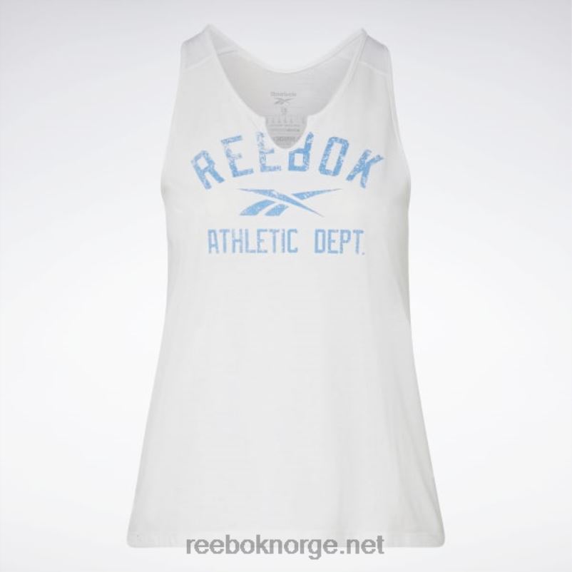 kvinner hvit 2X42N814 Reebok treningsklar supermium tanktopp med stor logo (plus size) - Bilde 6