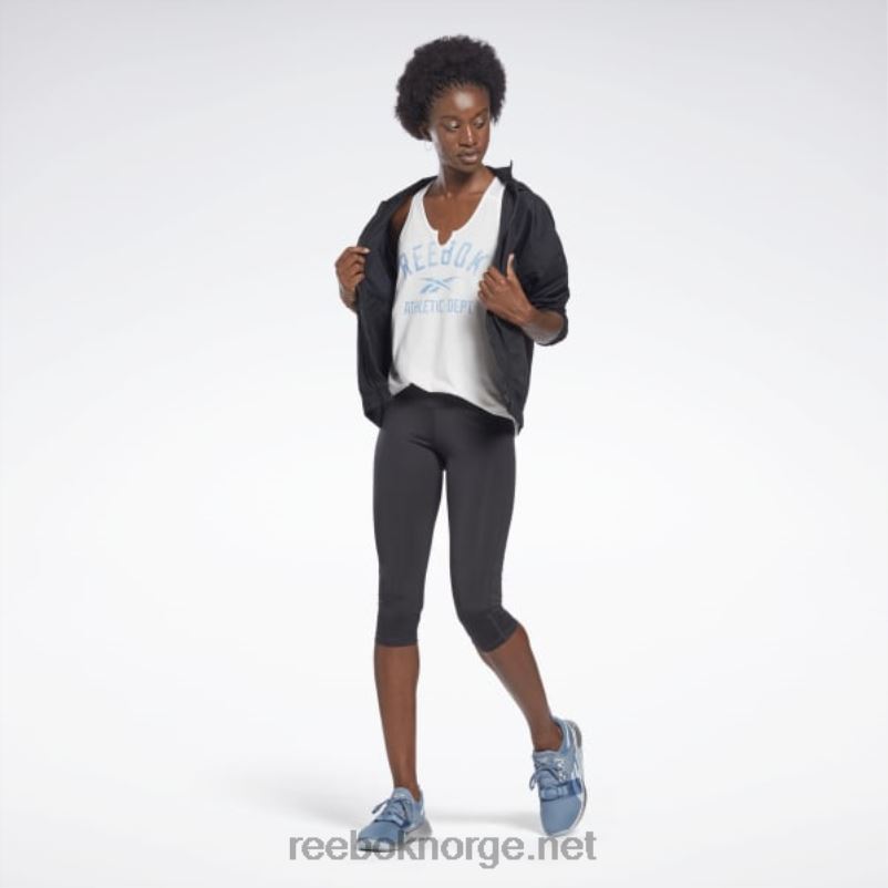 kvinner hvit 2X42N914 Reebok treningsklar supermium tanktopp med stor logo - Bilde 3