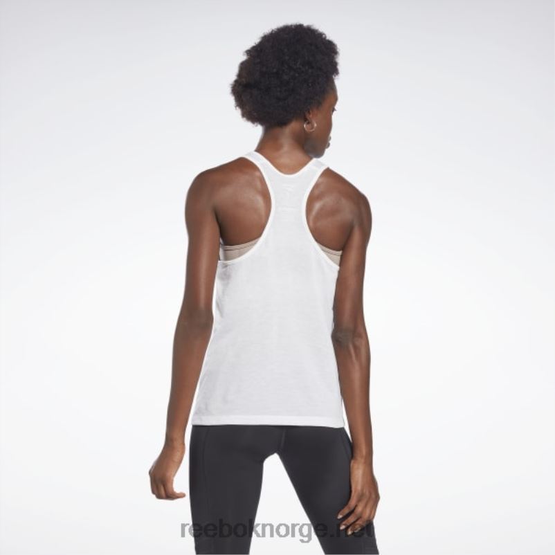 kvinner hvit 2X42N914 Reebok treningsklar supermium tanktopp med stor logo - Bilde 4