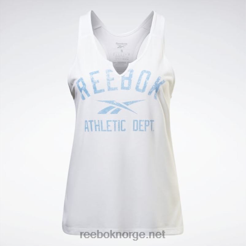 kvinner hvit 2X42N914 Reebok treningsklar supermium tanktopp med stor logo - Bilde 8