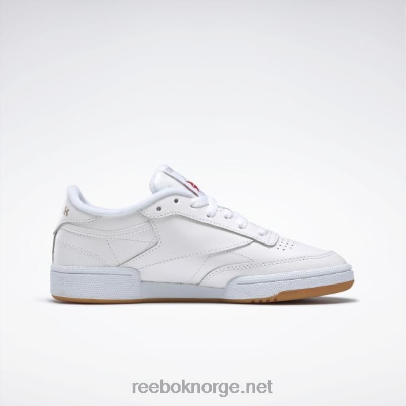 kvinner hvit/lys grå/gummi 2X42N57 Reebok club c 85 sko - Bilde 4
