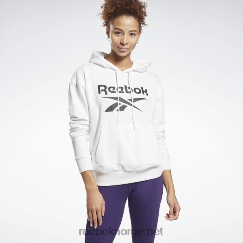 kvinner_hvit_svart_2x42n989_reebok_identitetslogo_hettegenser_i_fransk_frotte.jpg kvinner hvit svart 2X42N989 Reebok identitetslogo hettegenser i fransk frotté - Bilde 1