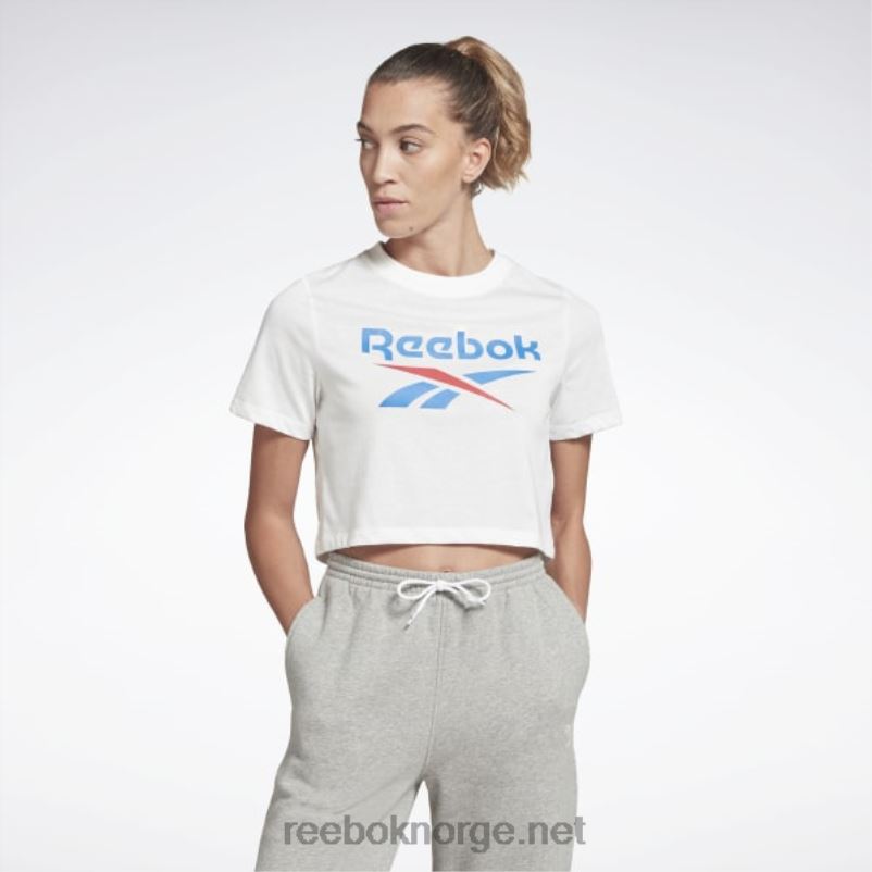 kvinner_hvit_vektorbla_2x42n523_reebok_identitet_t_skjorte.jpg kvinner hvit/vektorblå 2X42N523 Reebok identitet t-skjorte - Bilde 1