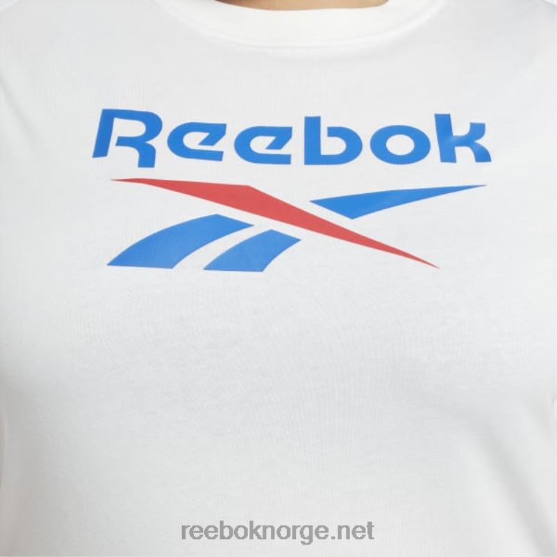kvinner hvit/vektorblå 2X42N641 Reebok identitet t-skjorte (plus size) - Bilde 4