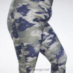 kvinner jegergrønn 2X42N561 Reebok treningsklare tights med kamotrykk (plus size) - Bilde 5