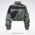 kvinner jegergrønn 2X42N940 Reebok cardi b vevd satengjakke - Bilde 8
