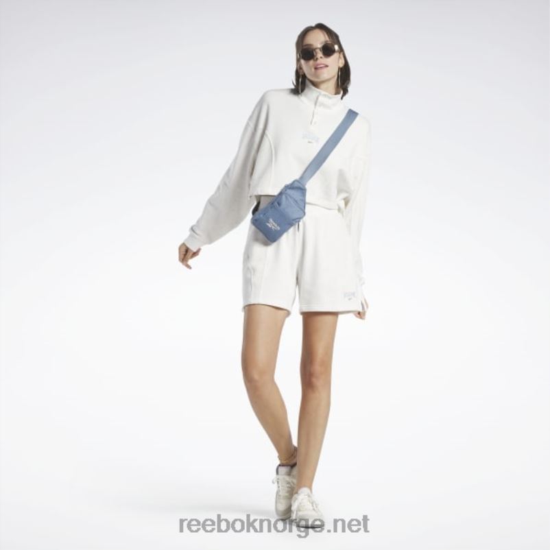 kvinner kritt 2X42N700 Reebok klassiske varsity-ribbeshorts med høy stige - Bilde 2
