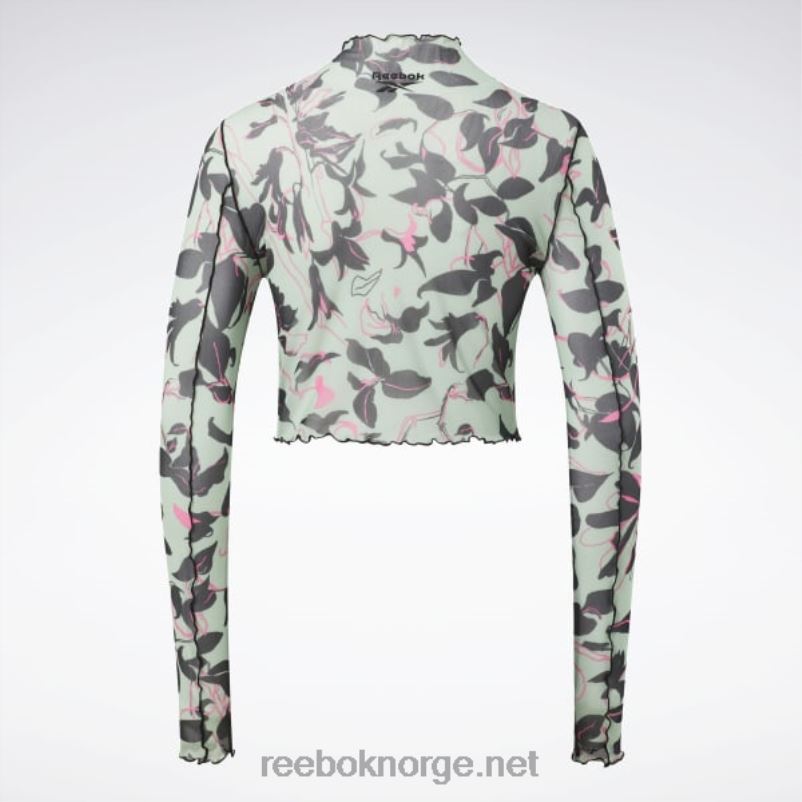 kvinner lett salvie 2X42N750 Reebok klassiske blomstrende skjorte med mesh-langermet med blomstertrykk - Bilde 8