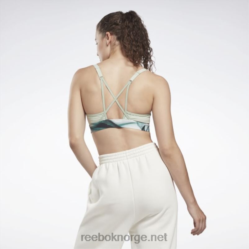 kvinner lett salvie 2X42N983 Reebok lux sports-bh med reim med flytende abyss print - Bilde 3