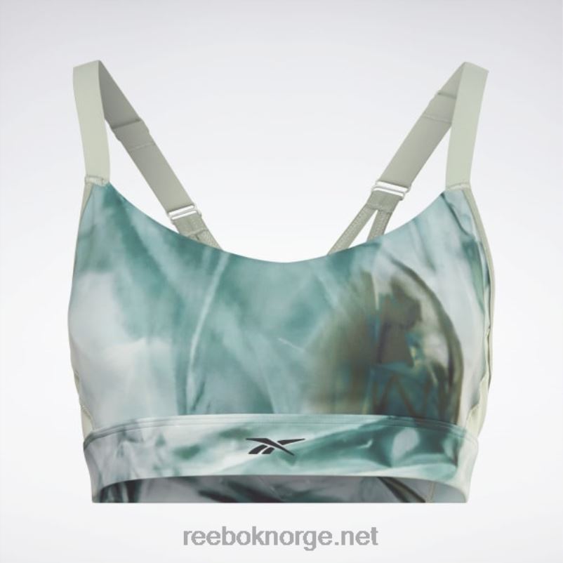 kvinner lett salvie 2X42N983 Reebok lux sports-bh med reim med flytende abyss print - Bilde 6