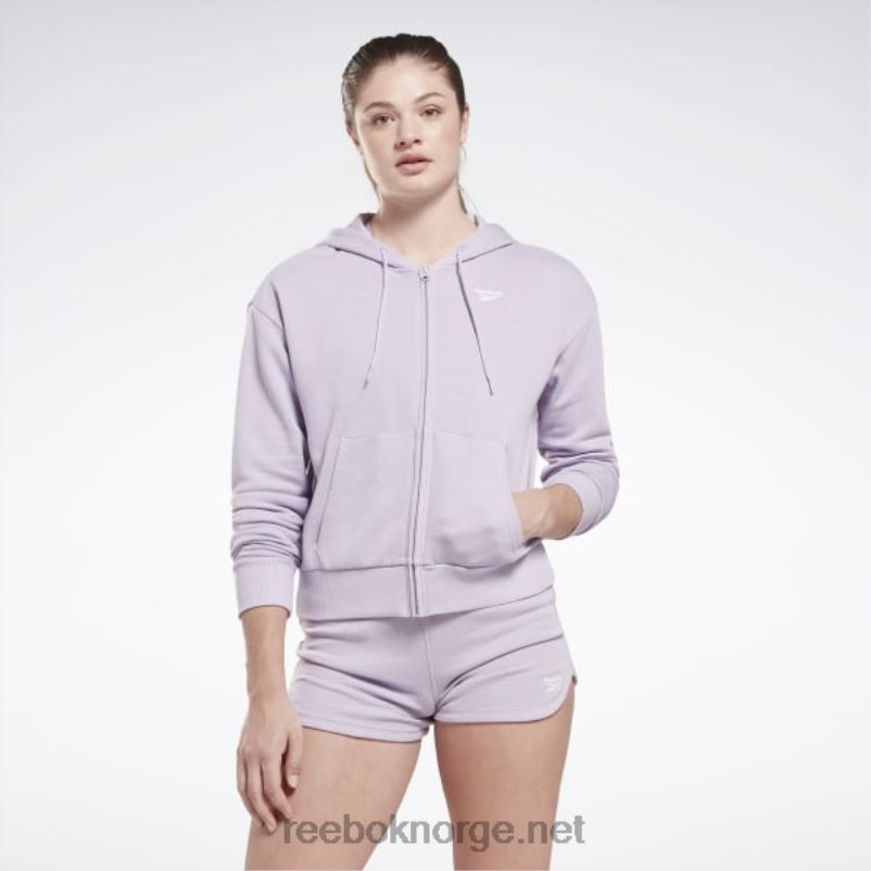 kvinner_lilla_oase_2x42n648_reebok_identitet_liten_logo_fransk_frotte_hettegenser_med_glidelas.jpg kvinner lilla oase 2X42N648 Reebok identitet liten logo fransk frotté hettegenser med glidelås - Bilde 1