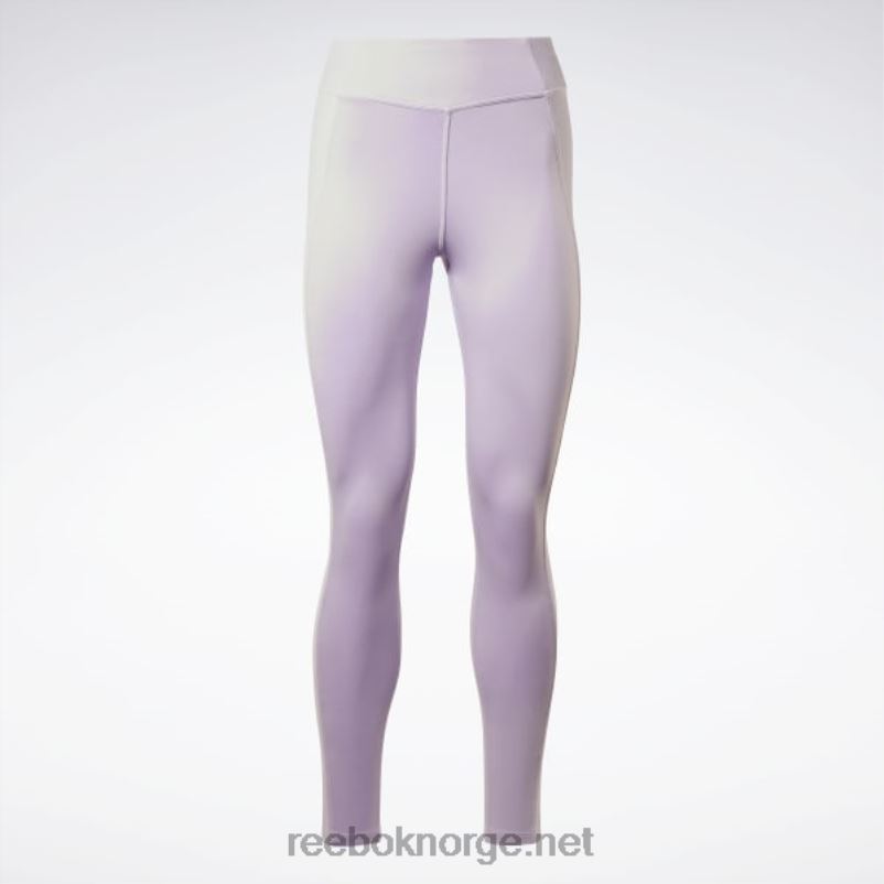 kvinner lilla oase 2X42N698 Reebok yoga leggings med høy midje, ytelsesribbe - Bilde 6