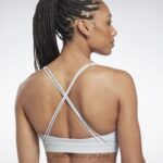 kvinner lilla oase 2X42N726 Reebok yoga strappy sports-bh - Bilde 5